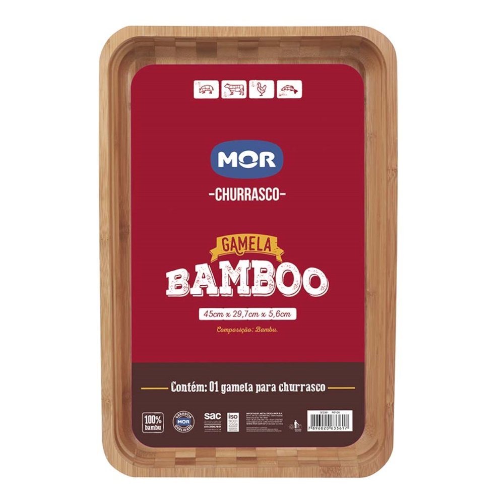 Gamela de Bamboo 30x45cm - 3361 - Mor - 6