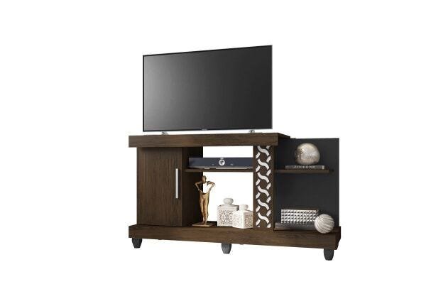 Rack Canadá para TV até 42 Polegadas - Cedro/Preto - Móveis Leão ...