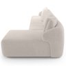 Sofá 5 Lugares com Chaise Direito Sala Living 334cm Arlo F04 Veludo Bege - Lyam Decor - 7