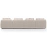 Sofá 5 Lugares com Chaise Direito Sala Living 334cm Arlo F04 Veludo Bege - Lyam Decor - 6