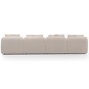 Ver imagem 6 de Sofá 5 Lugares com Chaise Direito Sala Living 328cm Arlo F04 Veludo Bege - Lyam Decor