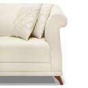 Ver imagem 6 de Sofá Living 2 Lugares 1,60m Vênus Linho Natural Pés Castanho - Pallazio