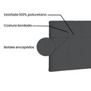 Ver imagem 4 de Cabeceira Painel Solteiro 0,90m Verona Suede - Pallazio - Cinza