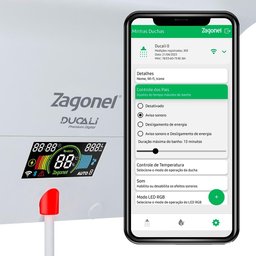 Ducha Chuveiro Eletrônico Zagonel Ducali Premium Digital Preto - 220V - 6