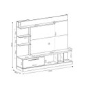 Ver imagem 3 de Home Theater Allure Para TV até 60 Polegadas - Nature / Off White - Hb Móveis