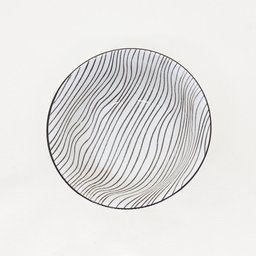 Bowl em Cerâmica Desenho Listras Marrom M - 3