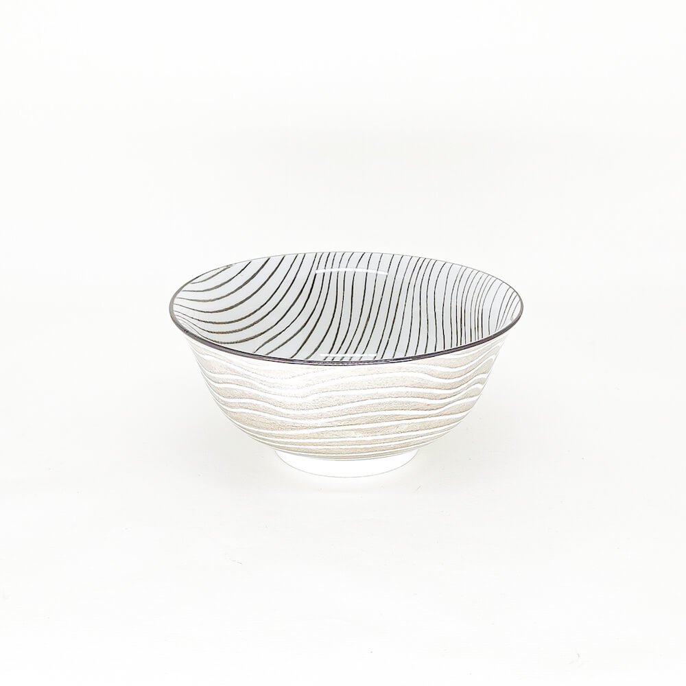 Bowl em Cerâmica Desenho Listras Marrom M