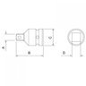 Adaptador para Soquetes de Impacto Encaixe 3/4"Fx1"M Tramontina - 2