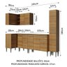 Cozinha Completa Emilly Armário Balcão Paneleiro Madesa - 6