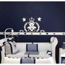 Painel de Parede MDF Branco Urso Príncipe Coração - Decoração Quarto Do Bebê - 1