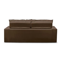 Sofá Retrátil e Reclinável 3 lugares com Molas 1,80m Ana Suede Marrom Adonai Estofados - 9