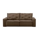 Ver imagem 4 de Sofá Retrátil e Reclinável 3 lugares com Molas 1,80m Ana Suede Marrom Adonai Estofados