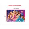 Painel Adesivo Papel Parede Princesa Barbie Castelo Menina 1.50x1m - 2
