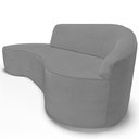 Ver imagem 7 de Sofá 5 Lugares Curvo Sala de Estar Living Firenze Direito D02 Linho Cinza Escuro 300 cm C-416 - Lyam