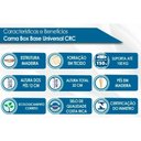 Ver imagem 2 de Cama Box Base Universal Solteiro Sommier Rústico Bordado White (88x188x20) - Paropas