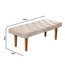 Ver imagem 3 de Recamier Banco Quarto Paris 150cm Suede Pavia:Bege