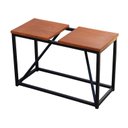 Ver imagem 3 de Banco Design Estilo Industrial Namoradeira Ferro e Madeira Artesanal Decoração Casa Jardim 2 Lugares