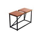 Ver imagem 4 de Banco Design Estilo Industrial Namoradeira Ferro e Madeira Artesanal Decoração Casa Jardim 2 Lugares