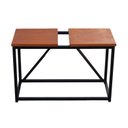 Ver imagem 2 de Banco Design Estilo Industrial Namoradeira Ferro e Madeira Artesanal Decoração Casa Jardim 2 Lugares
