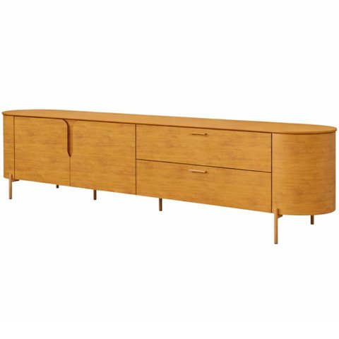 Rack para Sala de Estar Tv 75 Pol Orgânico Dion D05 Cedro - Lyam Decor