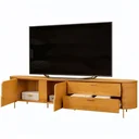 Ver imagem 5 de Rack para Sala de Estar TV 75 pol Orgânico Dion D05 Cedro - Lyam Decor