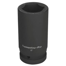 Soquete de Impacto Sextavado Longo 36mm Encaixe 1" Tramontina PRO - 1 Soquete de Impacto Sextavado Longo 36mm Encaixe 1" Tramontina PRO - 1