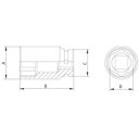 Ver imagem 2 de Soquete de Impacto Sextavado Longo 36mm Encaixe 1" Tramontina PRO