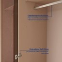 Ver mais imagens de Guarda-roupa 4 Portas Reflecta com Led 100% Mdf Orion CabeCasa MadeiraOriginals