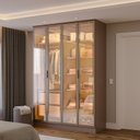 Ver imagem 1 de Guarda-Roupa Planejado 4 Portas Reflecta com LED 100% MDF Orion CabeCasa MadeiraOriginals Marrom/Mocha