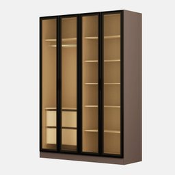 Guarda-roupa 4 Portas Reflecta com Led 100% Mdf Orion Cabecasa Madeiramadeira - 2