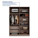 Ver imagem 6 de Guarda-Roupa Planejado 4 Portas Reflecta com LED 100% MDF Orion CabeCasa MadeiraOriginals Marrom/Mocha