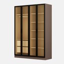 Ver imagem 4 de Guarda-Roupa Planejado 4 Portas Reflecta com LED 100% MDF Orion CabeCasa MadeiraOriginals Marrom/Mocha