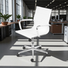 Kit 6 Cadeiras de Escritório Diretor Eames em Tela - Branca - 3