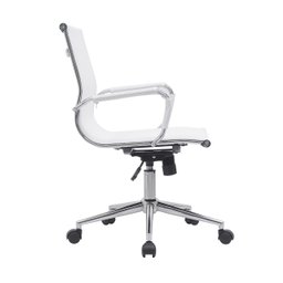 Kit 6 Cadeiras de Escritório Diretor Eames em Tela - Branca - 4