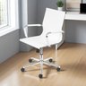 Kit 6 Cadeiras de Escritório Diretor Eames em Tela - Branca - 4