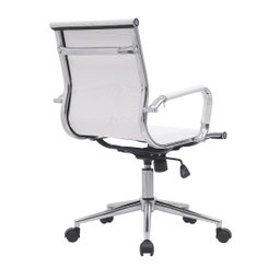 Kit 6 Cadeiras de Escritório Diretor Eames em Tela - Branca - 5
