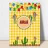 Quadro Decorativo Festa Junina Arraia Família São João Placa 28x20 Est3 - 1