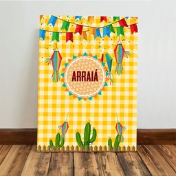 Quadro Decorativo Festa Junina Arraia Família São João Placa 28x20 Est3 - 3