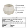 Vaso de Concreto Decorativo Diamante 9,5cm Cinza Linha Eco - 3
