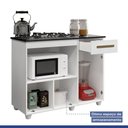 Ver imagem 5 de Balcão para Cooktop 5 Bocas Violeta 2 Portas MDP 114cm Branco Kaiki Móveis