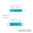 Ver imagem 3 de Armário de Cozinha Compacta 4 Peças com Vidro e Tampo Cooktop Agatha Luciane Móveis