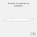 Ver imagem 4 de Kit com 3 Prateleiras 80 X 10cm Suporte Invisivel Cor Nogal Malaga (madeira Escura)