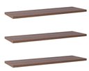 Ver imagem 1 de Kit com 3 Prateleiras 80 X 10cm Suporte Invisivel Cor Nogal Malaga (madeira Escura)