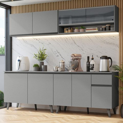 Armário de Cozinha Completa 240cm Nice Madesa 03