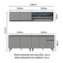 Ver imagem 4 de Armário de Cozinha Completa 240cm Nice Madesa 03