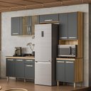 Ver imagem 2 de Armario de Cozinha com Balcão Fit com 11 Portas e 1 Gaveta Freijo/chumbo