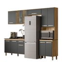 Ver imagem 1 de Armario de Cozinha com Balcão Fit com 11 Portas e 1 Gaveta Freijo/chumbo