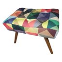 Ver imagem 3 de Kit Poltrona Decorativa Nina + Puff Retangular Suede Triângulo Pés Madeira Ms Decor
