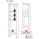 Ver imagem 2 de Armário De Banheiro P/ Vaso Sanitário Multimóveis Com 2 Portas Branco