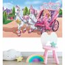Adesivo Painel Papel Parede Princesa Barbie Carrocel Menina - 1